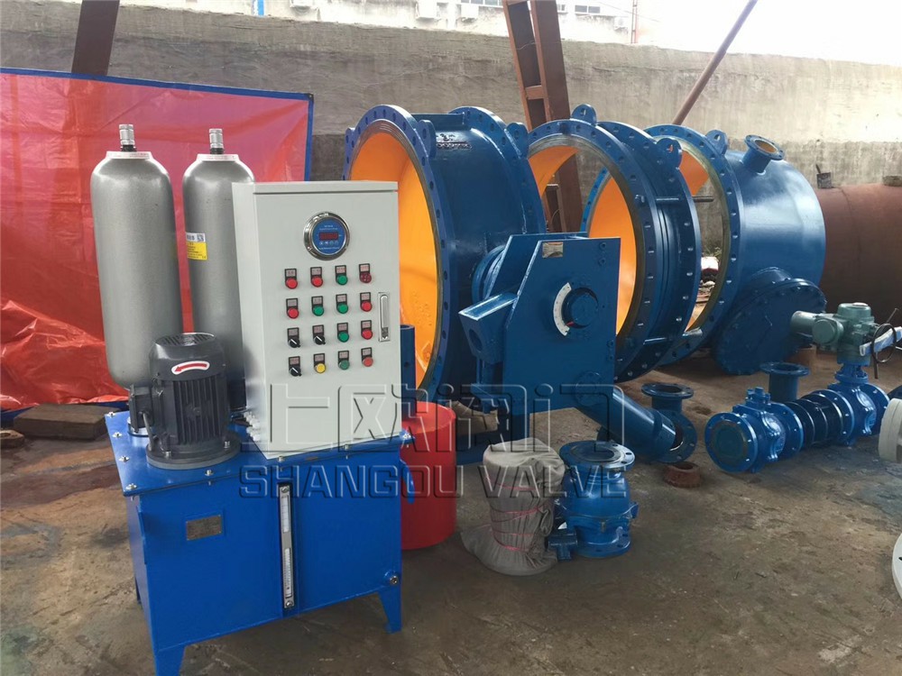上欧阀门 水电站进水 HD741X/H全液控缓闭止回蝶阀价格循环水泵出口