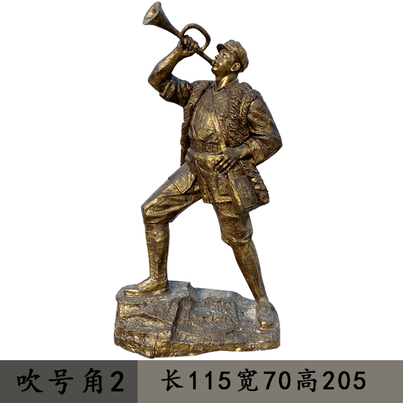 玻璃钢仿铜人物雕塑定制