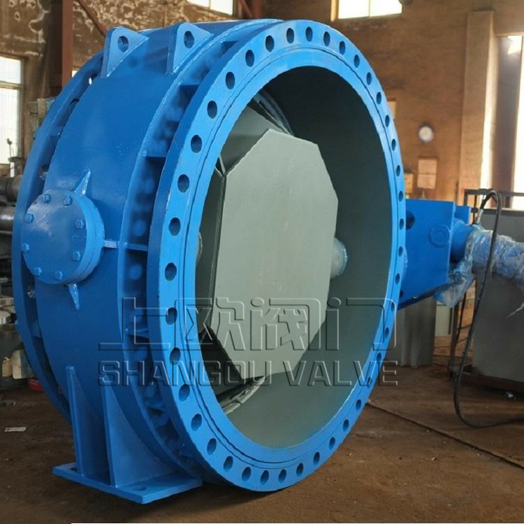 上欧阀门 水轮进水重锤蝶阀 KD743H重锤式液控缓闭止回蝶阀价格循环水泵出口