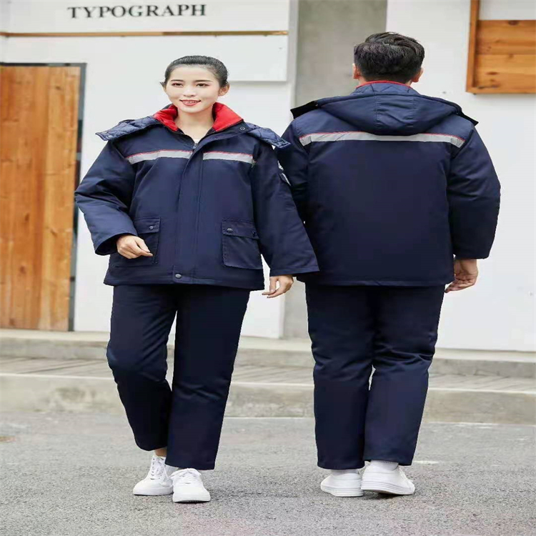 济南劳保棉服    可拆卸涤棉工装棉袄批发   物业工装批发定制