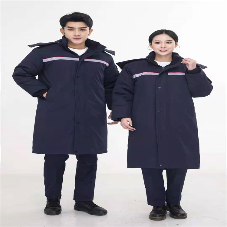 济南棉服定做   多功能 防静电加长版棉袄     加油站工作服定制