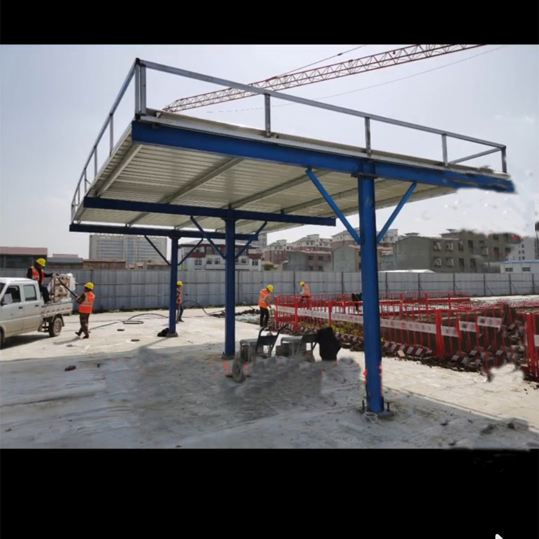 木工加工棚 永邦建筑 单立柱钢筋钢筋加工棚 施工安全通道 福州 长期供应