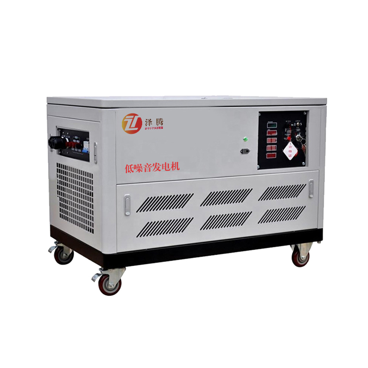 静音汽油发电机10KW  泽腾电力 四轮移动式