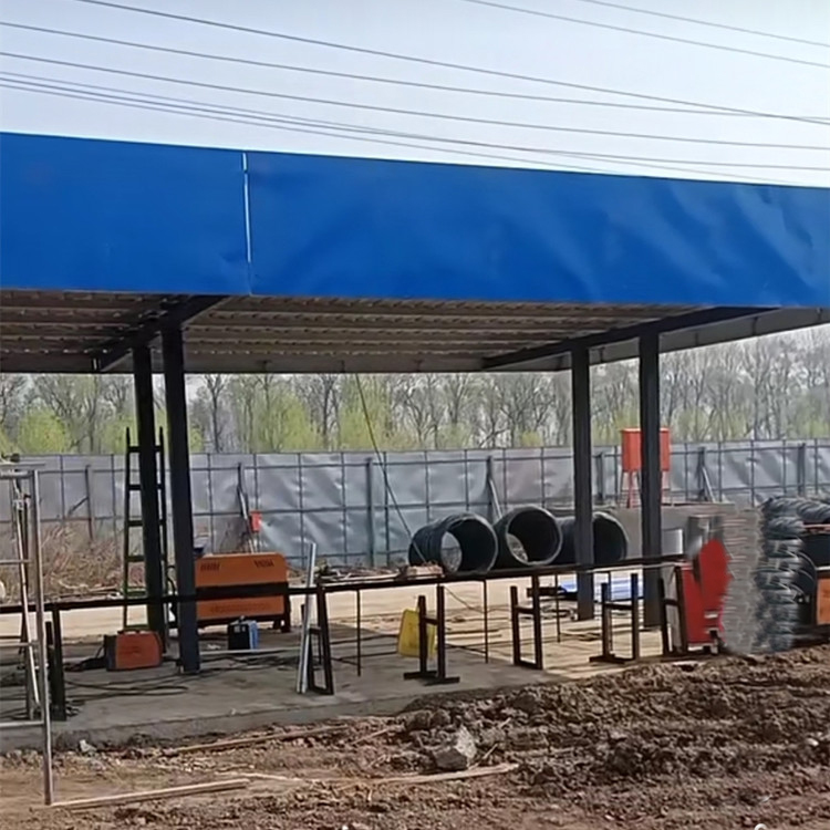  单立柱钢筋加工棚 浙江 长期供应 永邦建筑  双层安全钢筋防护棚 安全通道棚