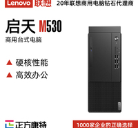 联想启天电脑代理 启天M530(双串)办公台式电脑(Ryzen 3 2200G)