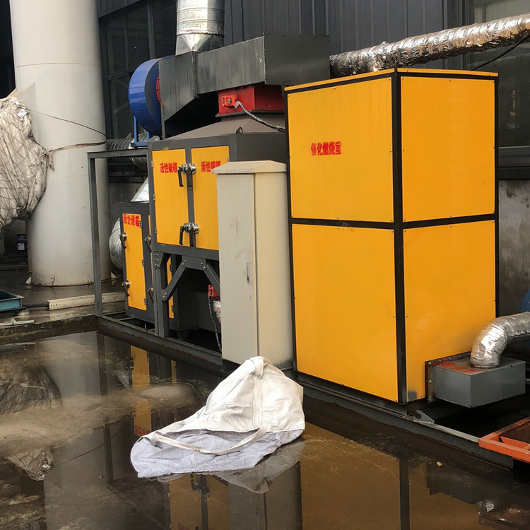甘肃家具厂喷漆房废气处理设备 离线2万风量催化燃烧活性炭吸附设备 家具厂催化燃烧装置