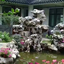 万吨假山石灵璧石 黄蜡石太湖石 黑山石黑石头 枯山水景观石产地批发
