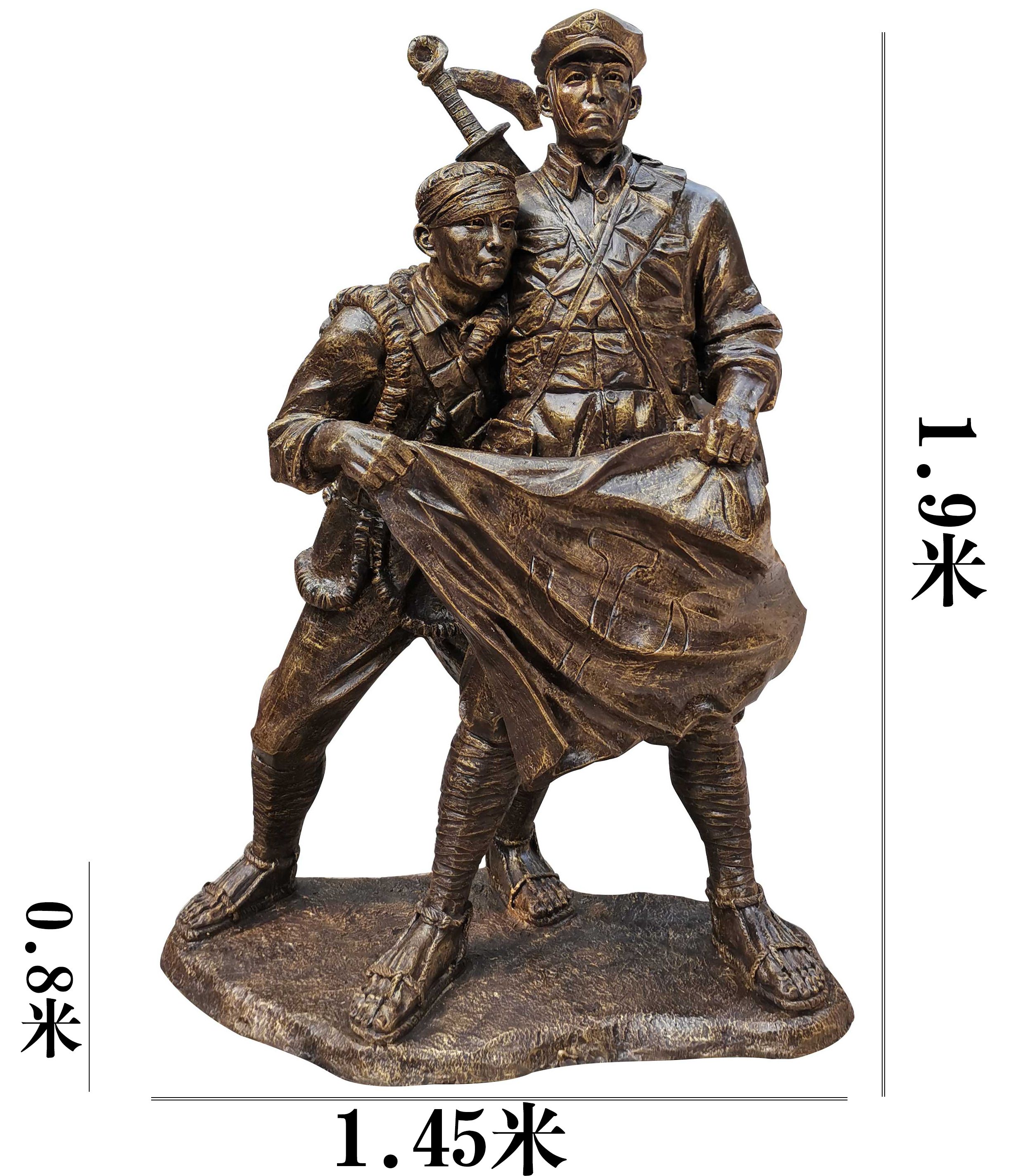 抗战人物雕塑 玻璃钢人物雕塑制造