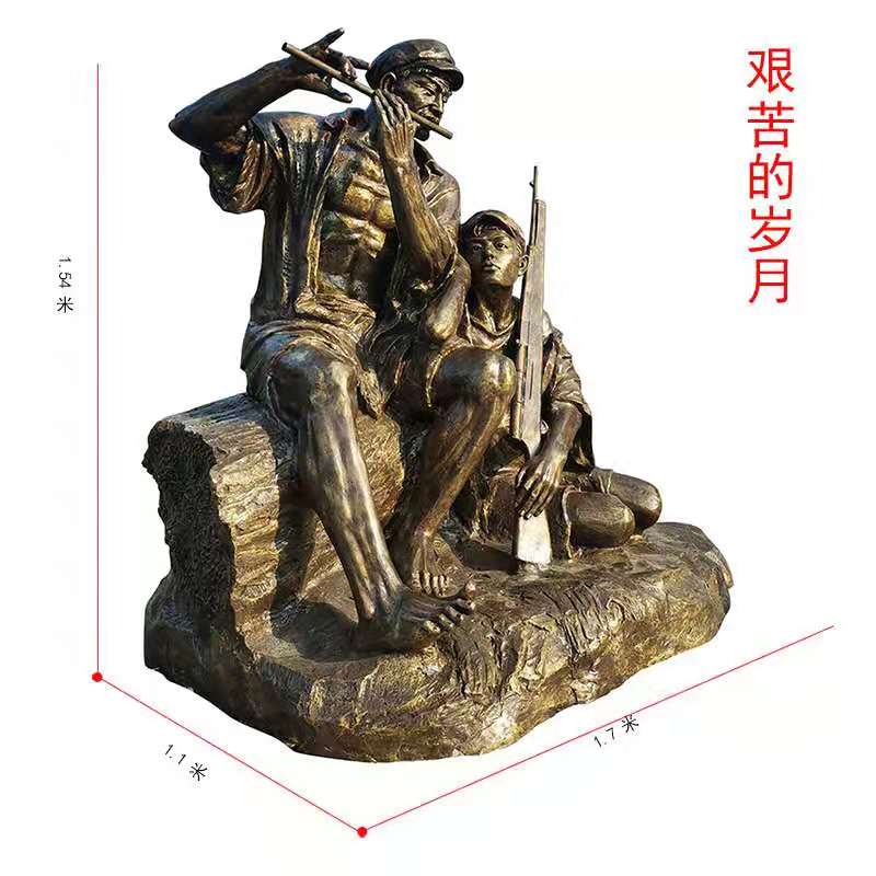 玻璃钢仿铜雕塑定做 玻璃钢人物雕塑定制