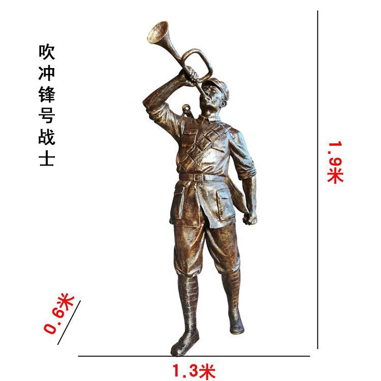 抗日英雄人物雕塑 玻璃钢人物雕塑厂家