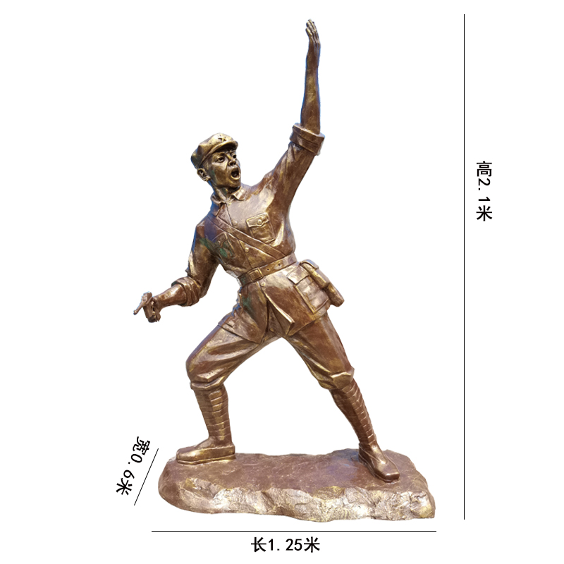 抗战纪念雕塑 玻璃钢人物雕塑厂