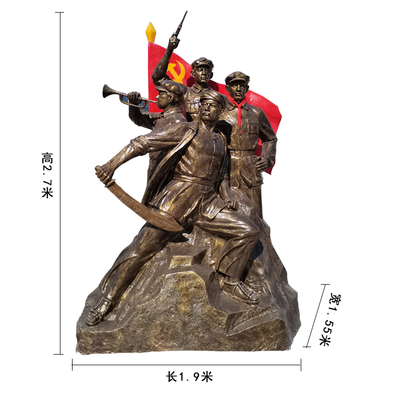 英雄人物雕塑 玻璃钢人物雕塑厂家