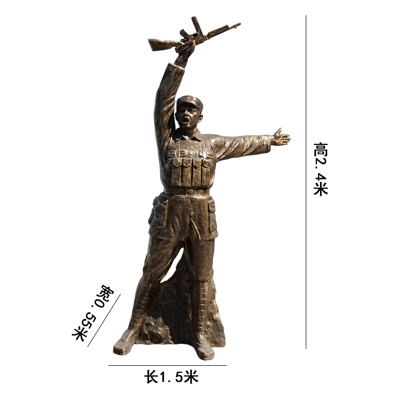 玻璃钢红色主题雕塑 玻璃钢人物雕塑生产厂
