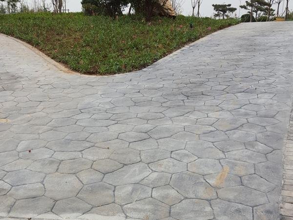 压花路面 压模混凝土多少钱一方 水泥压印  晶邦地坪