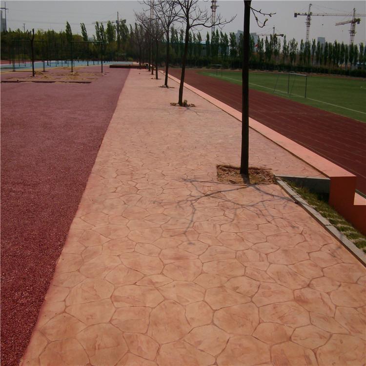 压花路面多少钱一平方 彩色混凝土压花路面 压模地坪 晶邦地坪