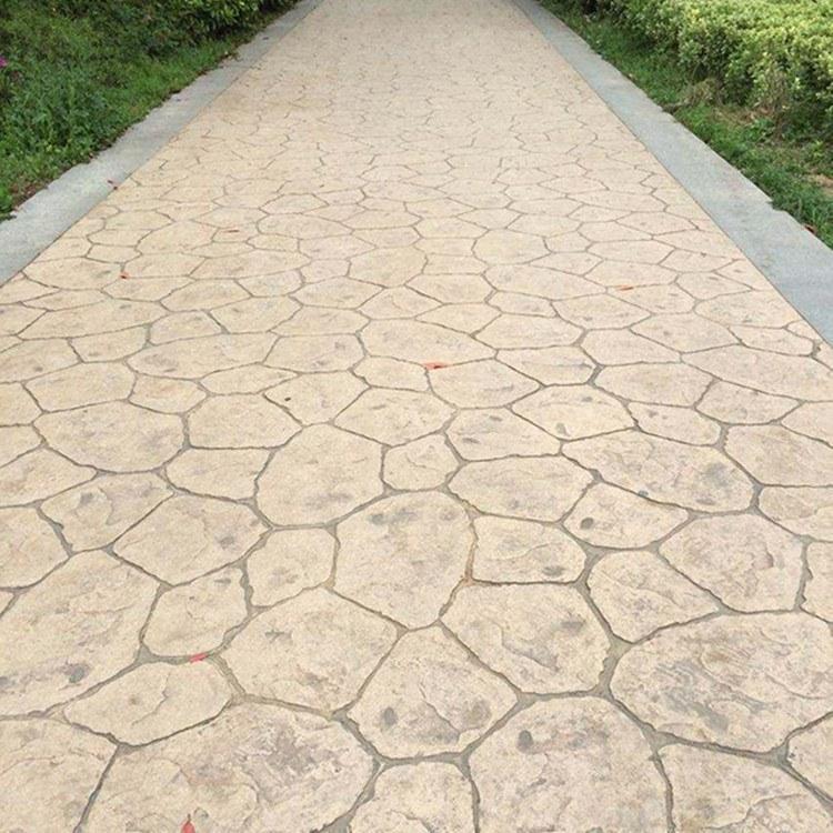 压花地坪材料厂家 路面印花水泥印花 艺术地面 晶邦地坪