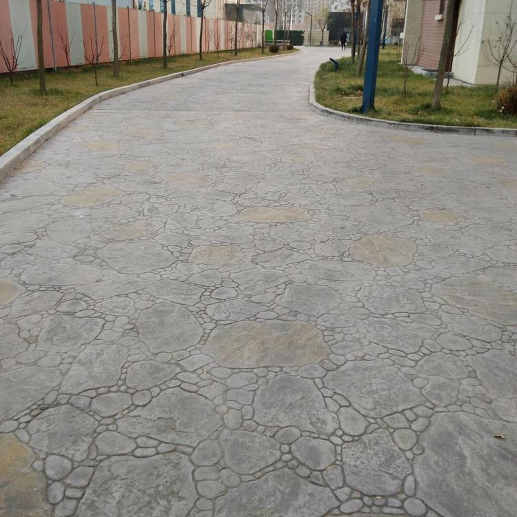 混凝土压模地面 混凝土压花施工 压花混凝土路面 晶邦地坪
