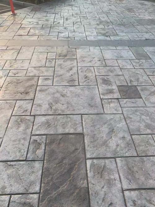路面印花水泥印花 压印砼施工视频 压花路面 晶邦地坪