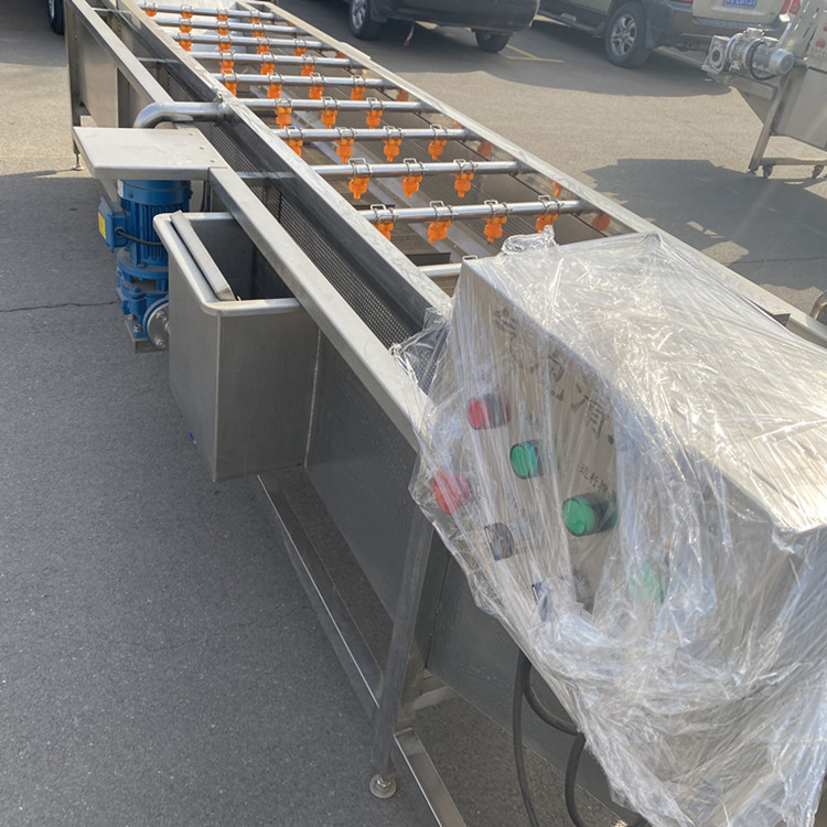 果蔬气泡清洗机价格 花生果喷淋清洗机 净菜加工流水线