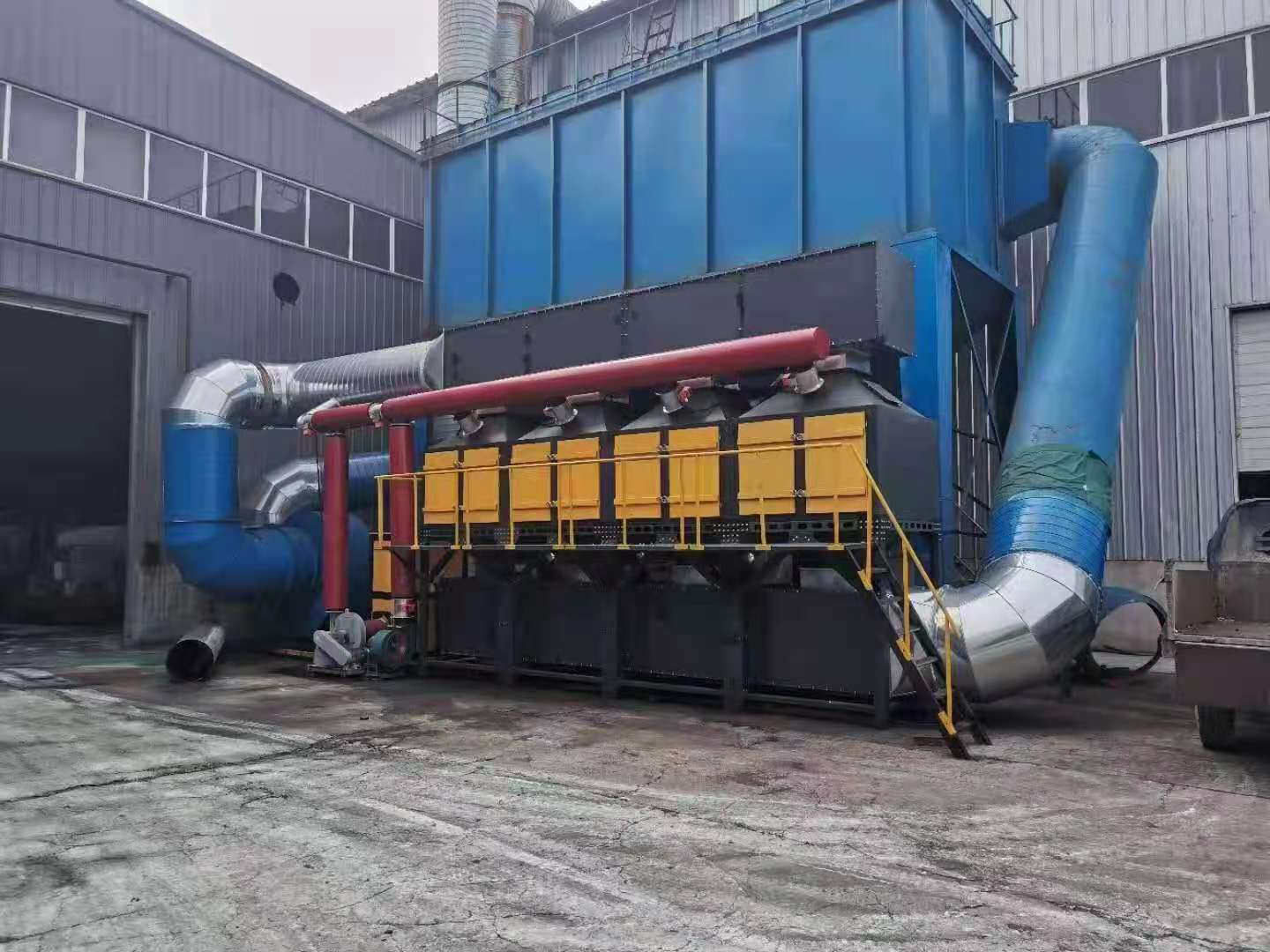 单机脉冲布袋除尘器工业锅炉燃煤粉尘收集器旋风滤筒除尘环保设备