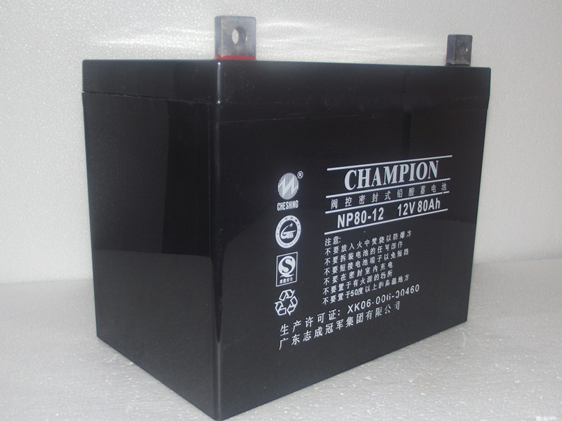 CHAMPION蓄电池NP80-12 12V80AH 免维护电力系统太阳能设备电瓶