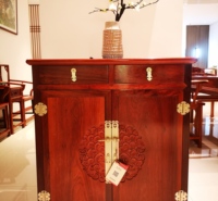 大果紫檀（缅甸花梨木）多功能柜陕西红木家具厂家销售价格