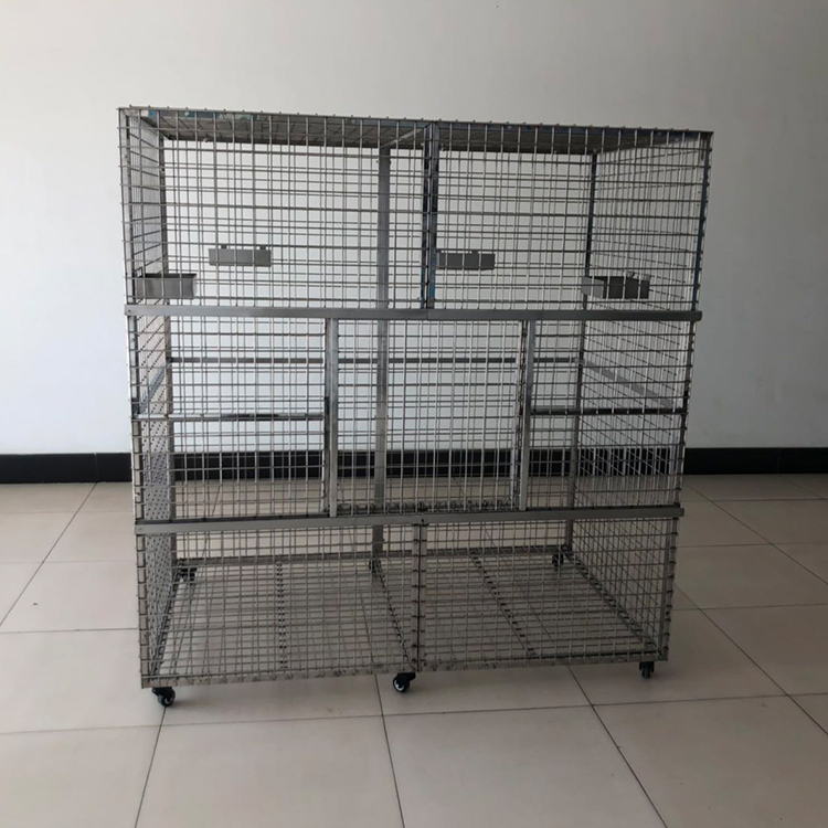大型不锈钢鹦鹉笼鸟笼带轮带滑动门鸟笼