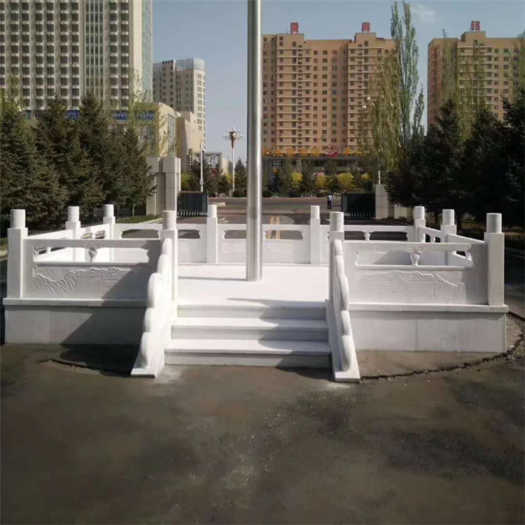 汉白玉桥栏杆 旗台