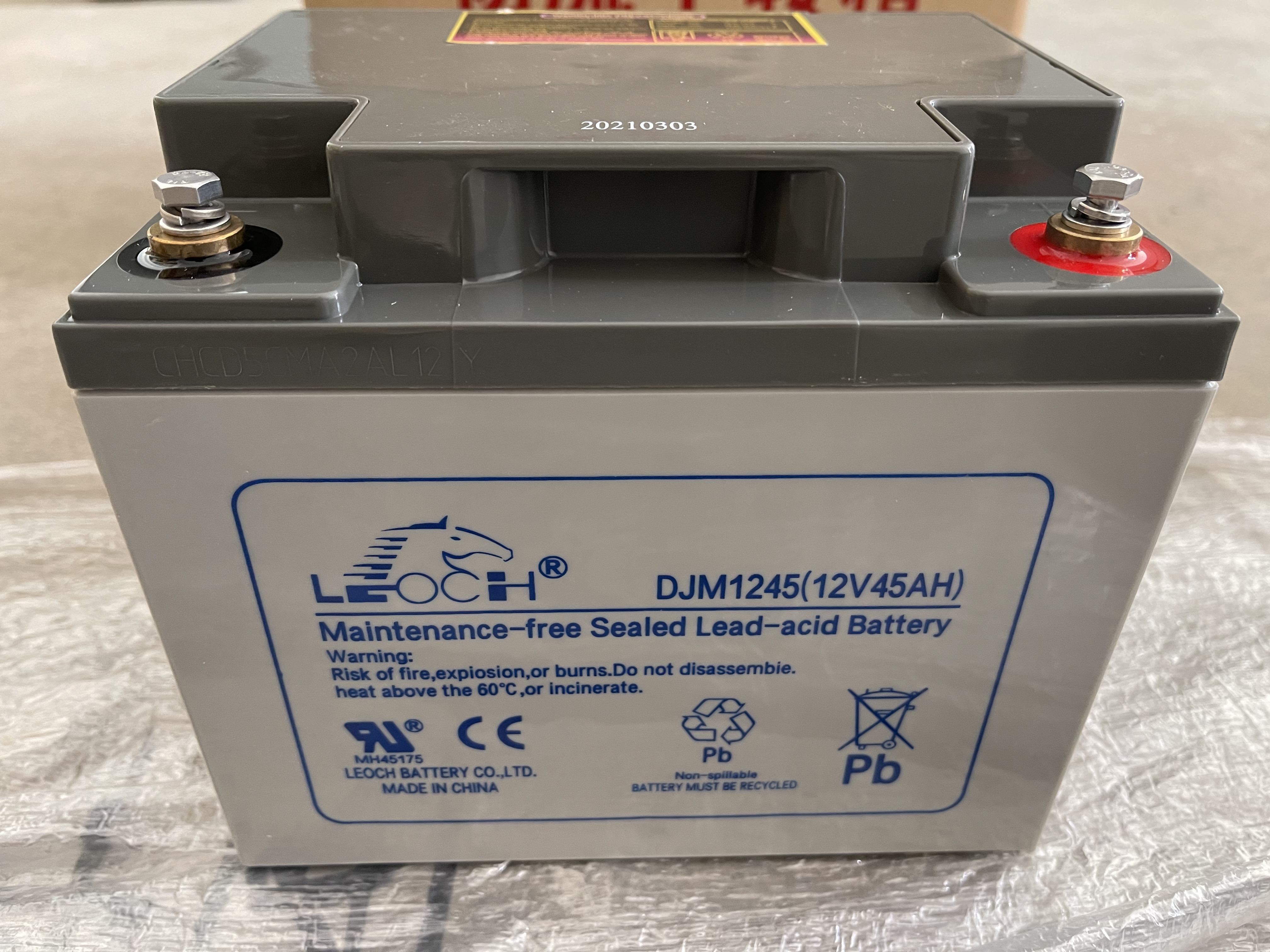 LEOCH理士蓄电池DJM1245 12V45AH地理设备/电力操控 现货UPS电源