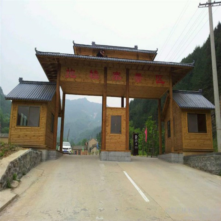 防腐木门楼厂家 防腐木门楼 款式多样 物美价廉