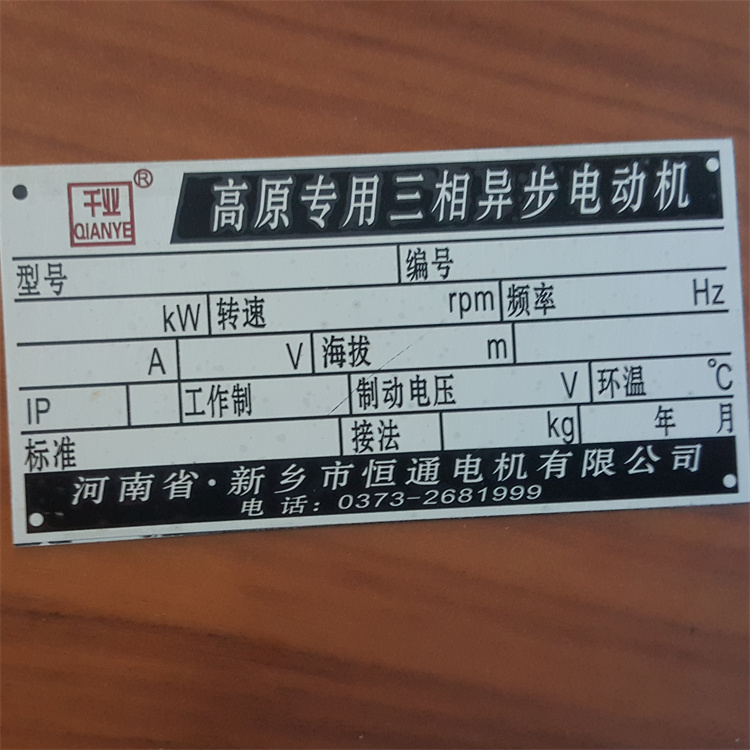 千业牌 海拔2000米-5000米用高原电动机 抗寒防冻