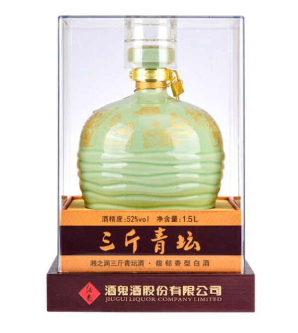 河南白酒价格 酒鬼酒52度湘之润三斤青坛价格1.5升大坛国产高度白酒收藏送礼
