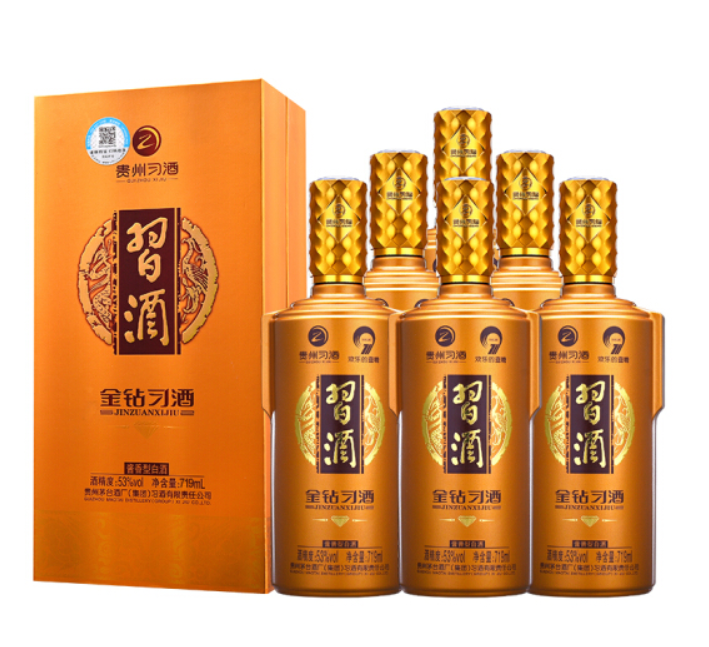 郑州白酒价格 茅台集团 习酒金质价格（钻石版）53度 酱香型高度白酒 719ml*6瓶 整箱装
