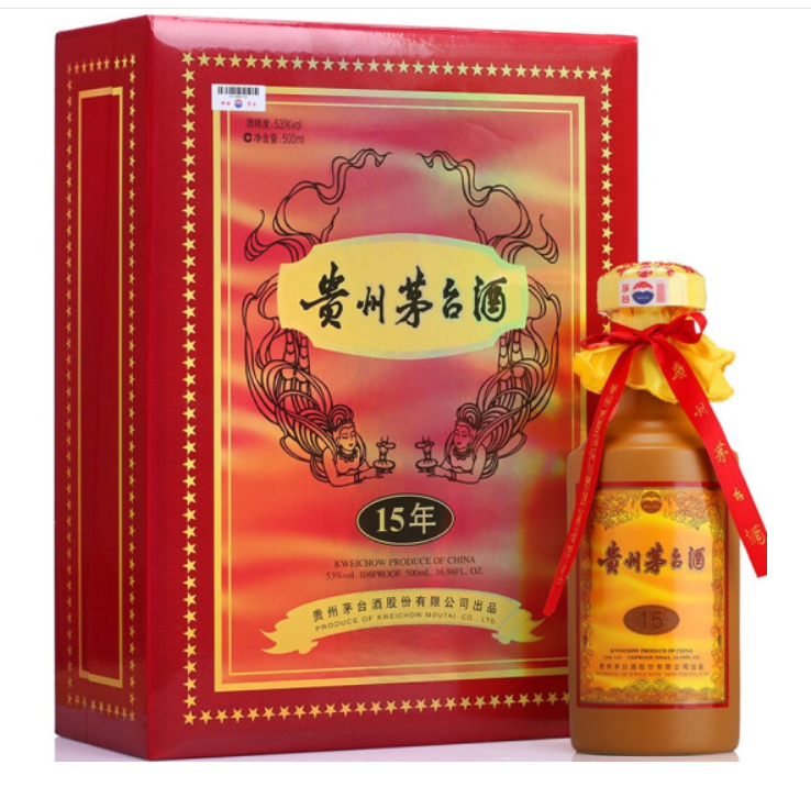 郑州白酒【年份老酒】 53度 茅台飞天酒价格 陈酿年老酒 酱香型白酒 500ml 十五年茅台价格