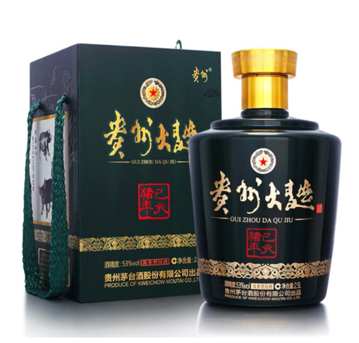 郑州白酒价格批发 贵州茅台酒股份有限公司出品 53度贵州大曲价格己亥猪年生肖酒价格 2.5L