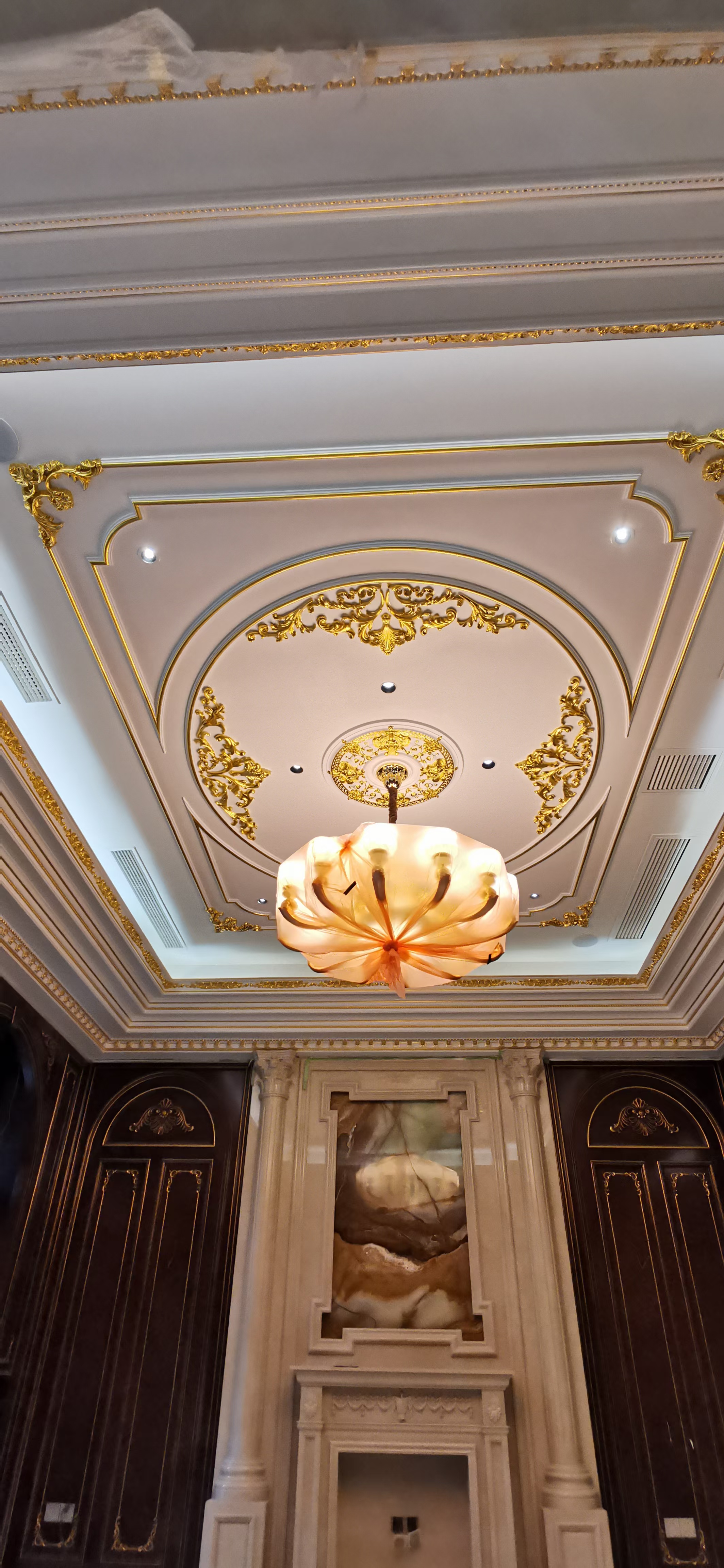 工程天花吊顶贴金箔装饰手抓玫瑰金箔