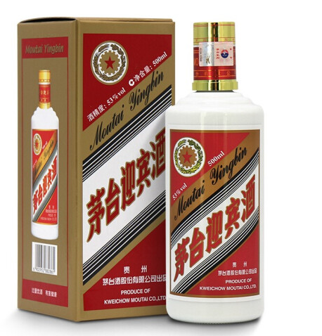 茅台迎宾酒 53度 单瓶装白酒 500ml 酱香型