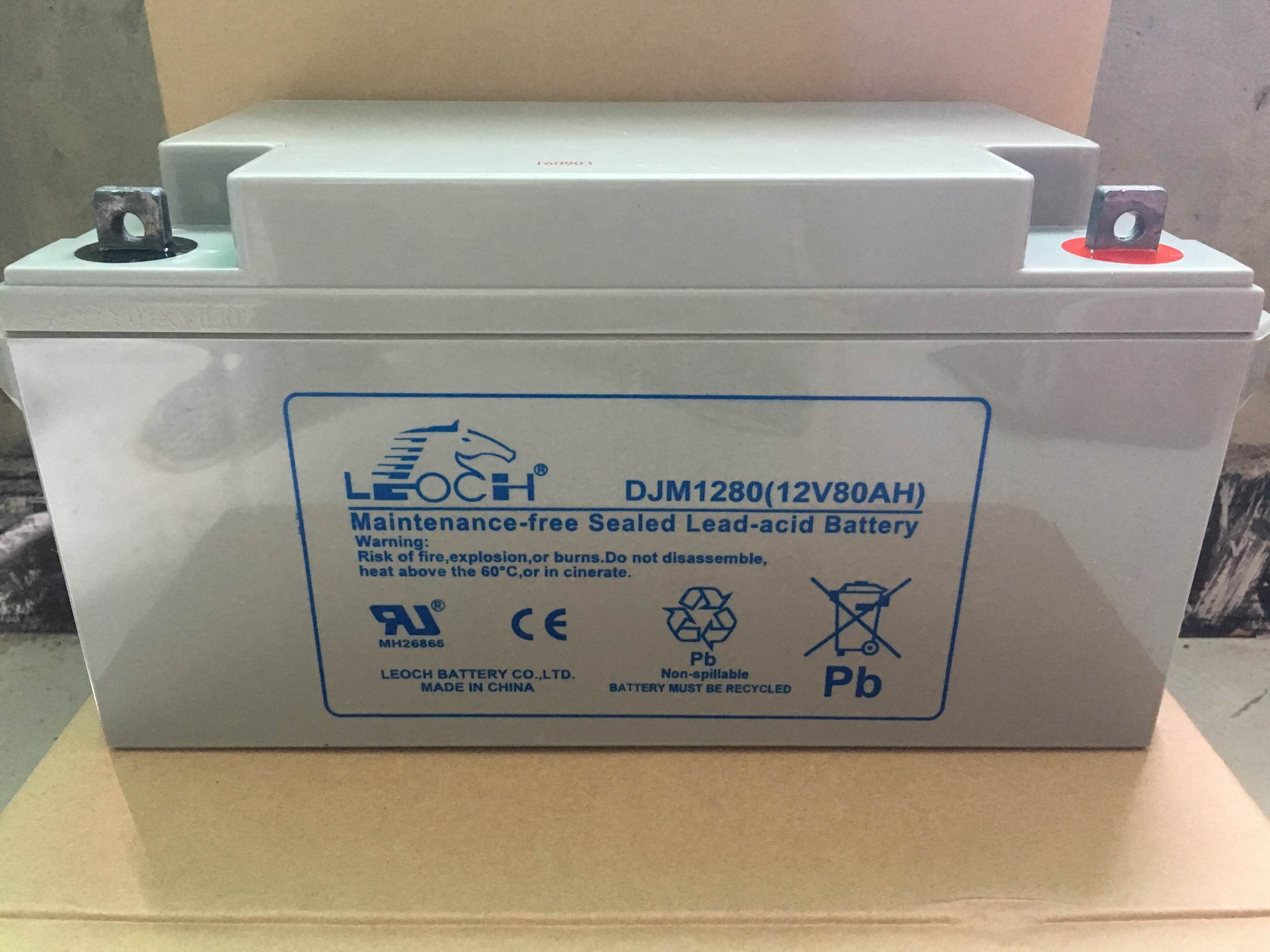LEOCH理士蓄电池DJM1280 12V80AH后备UPS电源EPS用铅酸