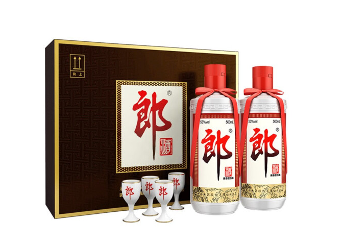 郑州 郎酒 郎牌郎酒 礼盒装 53度500ml*2瓶 酱香型 高度白酒（新老包装随机发货）