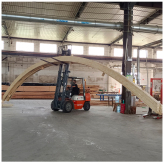 胶合木工厂批量加工 弧形胶合木梁  木屋木结构材料 