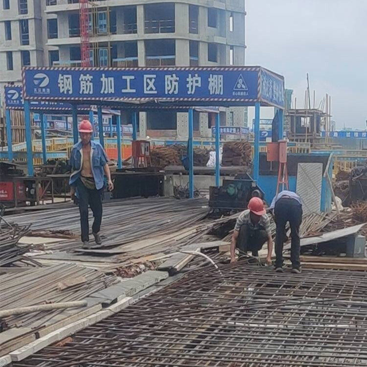 现货供应 定型化钢筋加工棚 永邦建筑 工地用套丝机棚 标准化安全通道棚 