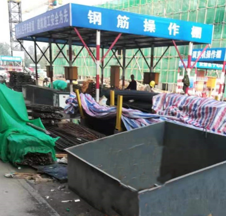 施工安全防护棚 标准化安全通道棚 厂家直销 双立柱钢筋棚 永邦建筑