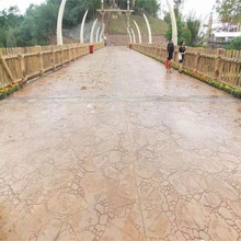水泥地面印花 压纹砼 彩色水泥路面 彩色艺术地坪 四川日晨