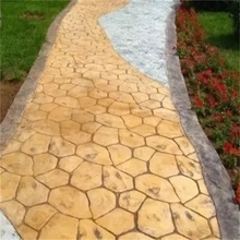 水泥地面印花 混凝土印花路面 彩色混凝土压花路面 混凝土压印地坪 四川日晨