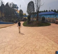 压膜混凝土 混凝土印花路面 水泥地面印花 彩色艺术地坪 四川日晨
