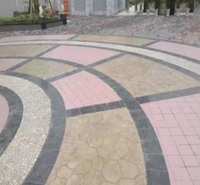 彩色水泥路面 水泥地面印花 压膜混凝 混凝土压印地坪 四川日晨