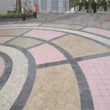 彩色水泥路面 水泥地面印花 压膜混凝 混凝土压印地坪 四川日晨