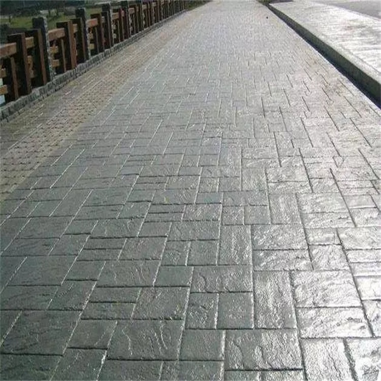 安徽彩色透水地坪材料 安徽景区透水地坪 水泥地面印花 彩色艺术地坪 日晨