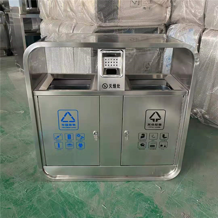 深圳南山区不锈钢304 316果皮箱垃圾桶