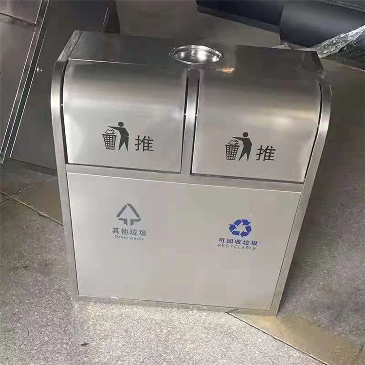 深圳大鹏新区316带盖垃圾桶 不锈钢垃圾箱